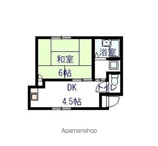 ブルートーンハイツ(1DK/2階)の間取り写真
