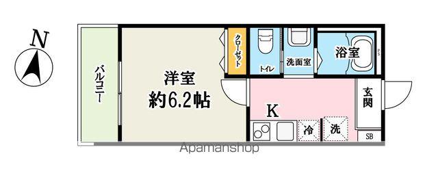 PINE DA CASA平沼(1K/3階)の間取り写真