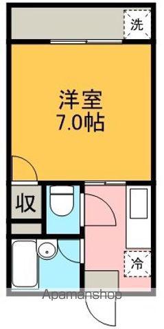 レインボー鴨池(1K/3階)の間取り写真