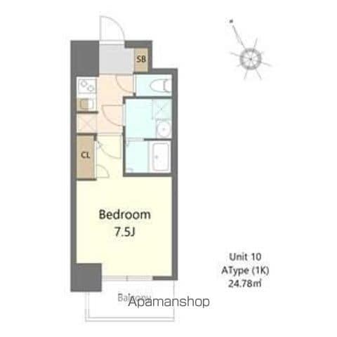 S-RESIDENCE堺浜寺BROAD(1K/5階)の間取り写真