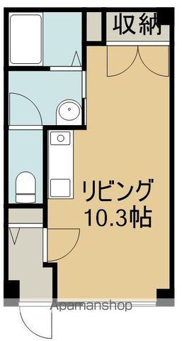 ラカーサ(ワンルーム/2階)の間取り写真