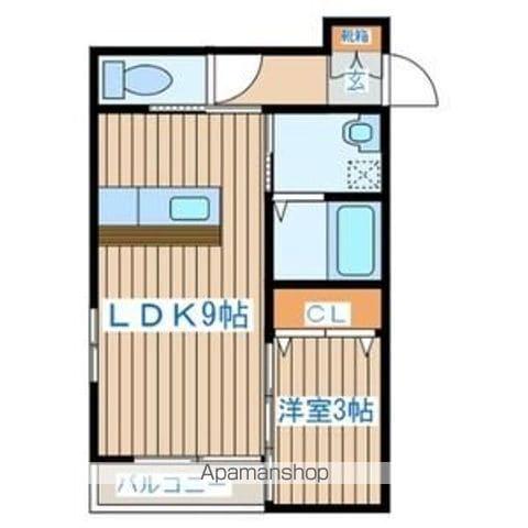 サン・ヒルズ(1LDK/2階)の間取り写真