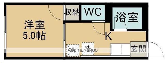 コーポラスよこさわ(1K/2階)の間取り写真
