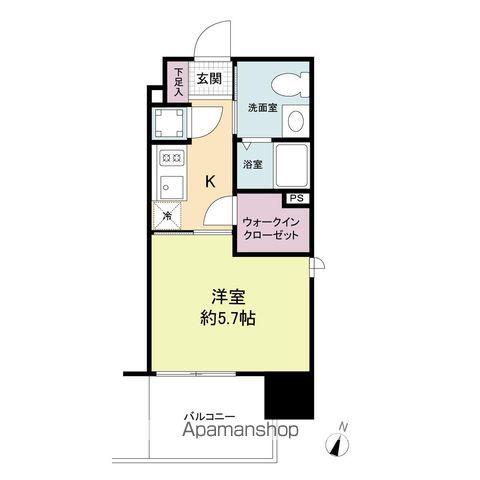 LIVE CASA県庁前(1K/6階)の間取り写真