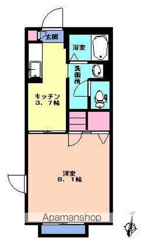 シャーメゾン才天A(1K/2階)の間取り写真