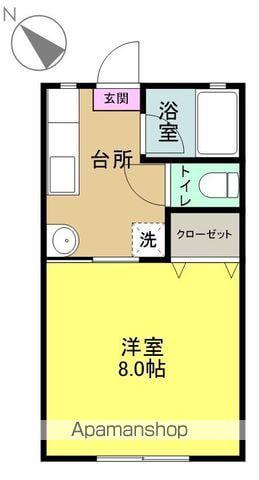 メゾン・リンリン(1K/1階)の間取り写真