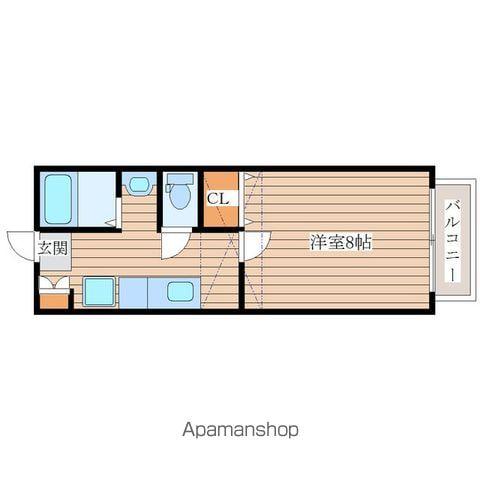 エルマーノ愛子中央 参番館(1K/2階)の間取り写真