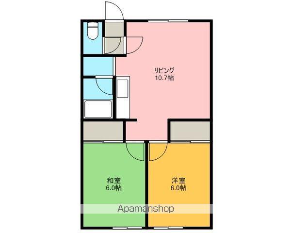 コーポ学(2LDK/1階)の間取り写真