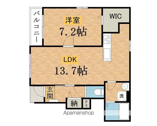 レーブドエル(1LDK/1階)の間取り写真