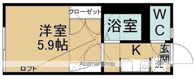 ピースフル泉第2(1K/2階)の間取り写真