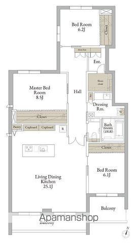 RELAFORT中野富士見町(3LDK/4階)の間取り写真