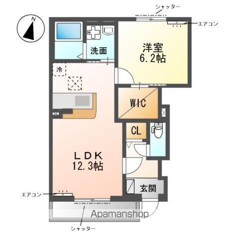 柏市船戸 アパート(1LDK/1階)の間取り写真