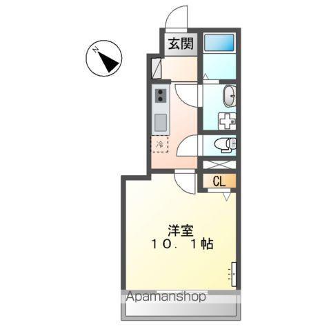 土讃線 善通寺駅 徒歩30分 2階建 築9年(1K/1階)の間取り写真