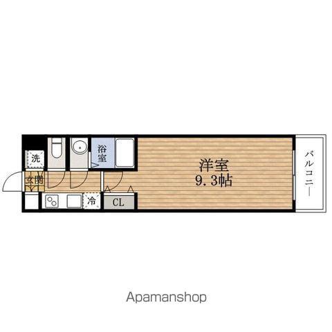 アーバンフラッツSHINSAIBASHI(1K/3階)の間取り写真