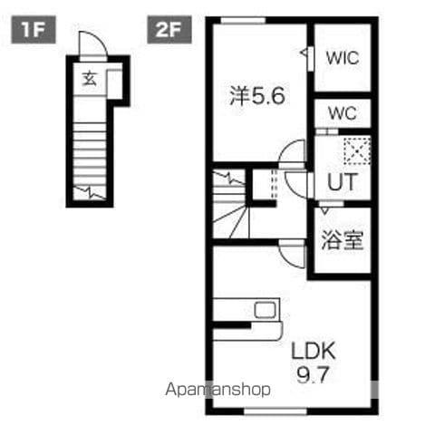 RESI NAGAIⅡ(1LDK/2階)の間取り写真