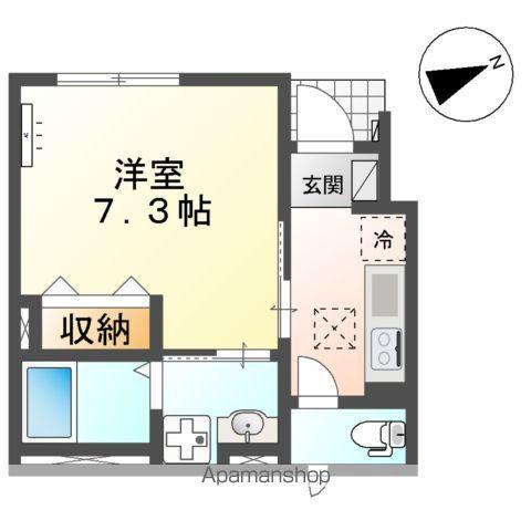 TKYプレイス河原町(1K/1階)の間取り写真