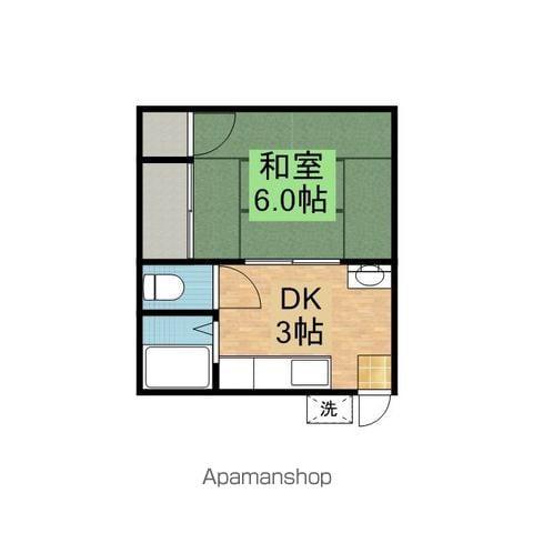 南部コーポ(1K/2階)の間取り写真