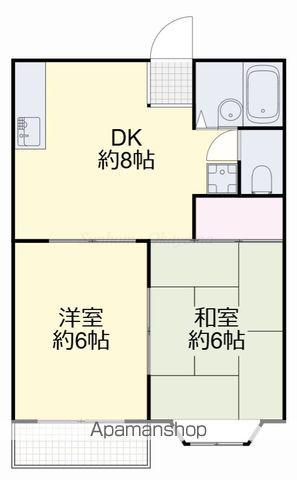 ニューハウンC(2DK/2階)の間取り写真