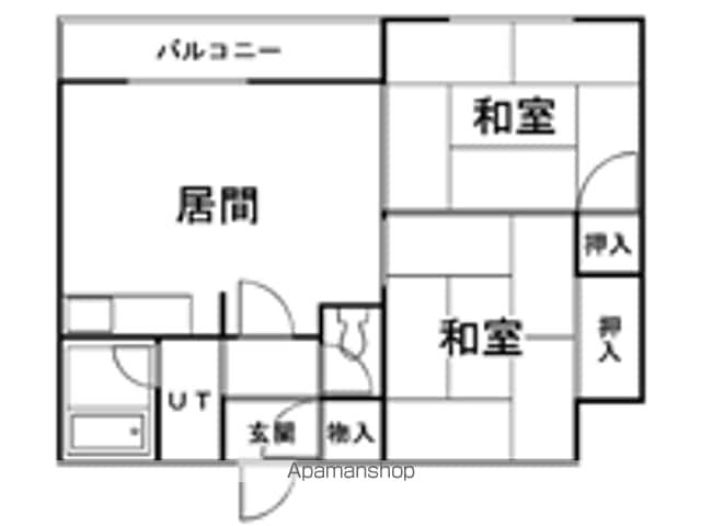 メゾンさくら(2LDK/3階)の間取り写真