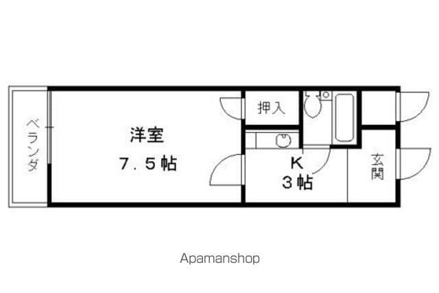 レナジア城南宮(1K/6階)の間取り写真