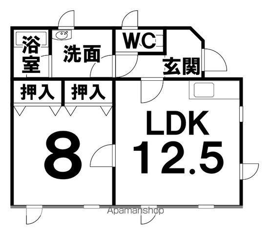 テラス木いちご(1LDK/2階)の間取り写真