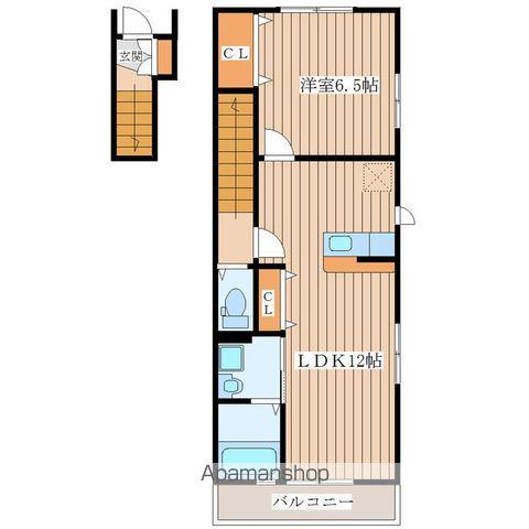 パークハイム華(1LDK/2階)の間取り写真