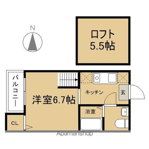 アストリア名駅(1K/1階)の間取り写真