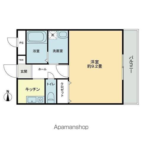 ガレージライフ高松東(1K/2階)の間取り写真