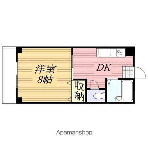 ブルーハイム(1DK/1階)の間取り写真