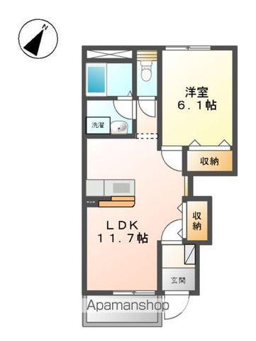 アバンテ1(1LDK/1階)の間取り写真