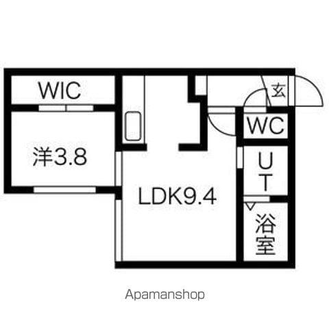 マ・メゾン医大前(1LDK/1階)の間取り写真