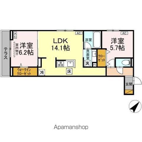 D-ROOM小久保(2LDK/1階)の間取り写真