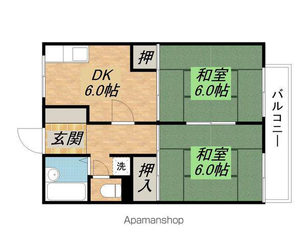 藤井ハイツ(2DK/2階)の間取り写真