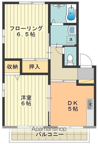 ドエルA(2DK/1階)の間取り写真