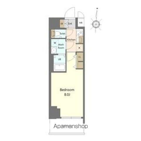 S-RESIDENCE高岳BRESA(1K/12階)の間取り写真