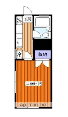 ルップティーヌ野村(1K/1階)の間取り写真