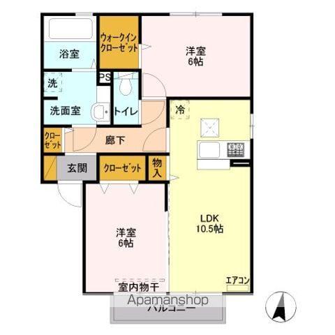 プロムナード・T(2LDK/1階)の間取り写真