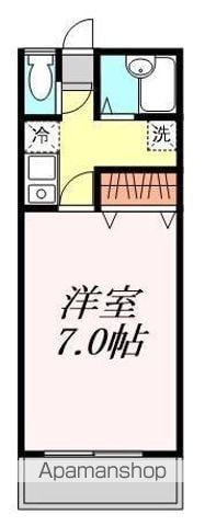 牛川南台(1K/1階)の間取り写真