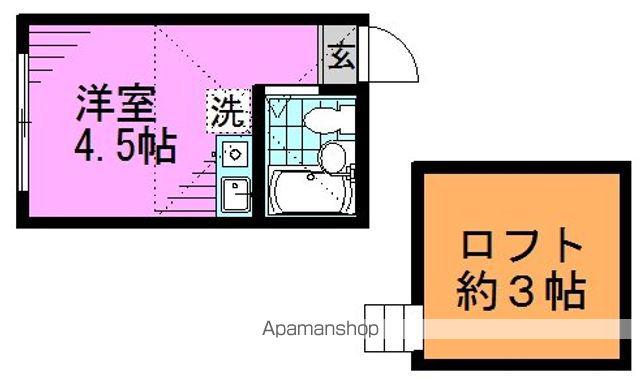 ドミシルAYA七番館(ワンルーム/2階)の間取り写真