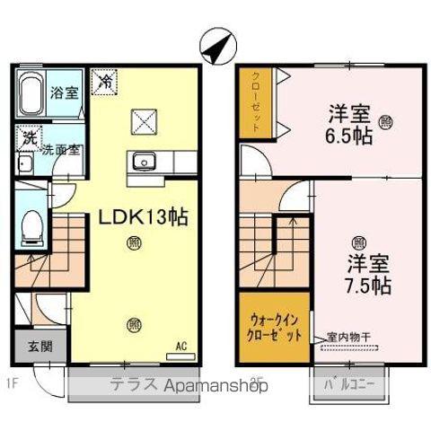 レストヴィラージュ　Ａ棟(2LDK)の間取り写真