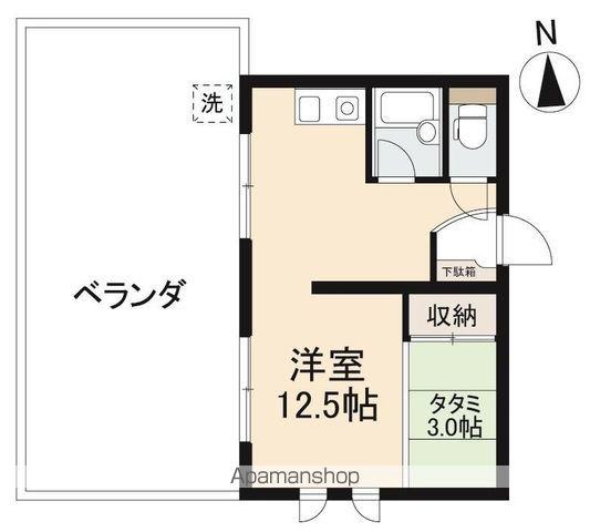 グランドール・幸(ワンルーム/4階)の間取り写真