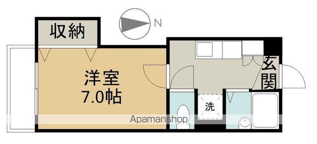 リバーストーン(1K/1階)の間取り写真