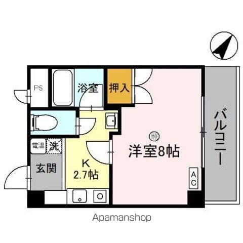 リバーハイツ光陽(1K/1階)の間取り写真