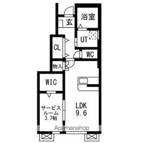レジデンスⅡ(1LDK/1階)の間取り写真