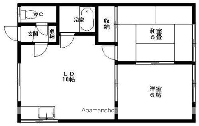 松本マンションC(2LDK/2階)の間取り写真