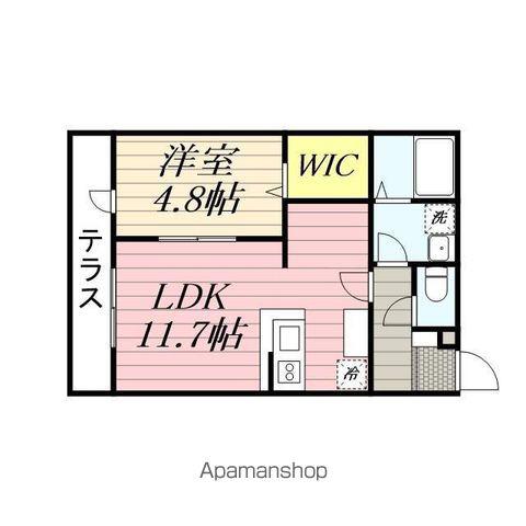 ファーデンブルク鳥栖(1LDK/1階)の間取り写真