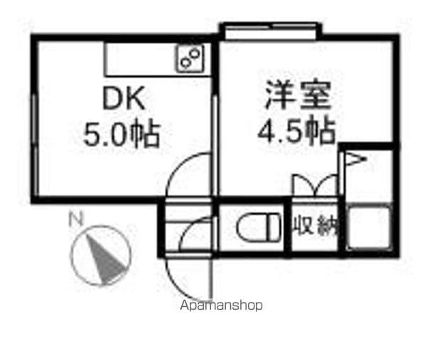 BARRY栄通7丁目Ⅰ(1DK/2階)の間取り写真