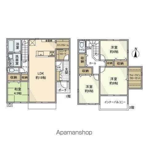 つくばエクスプレス みどりの駅 徒歩20分 2階建 築7年(4LDK)の間取り写真