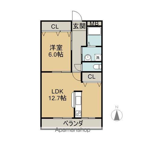 プログレス(1LDK/1階)の間取り写真