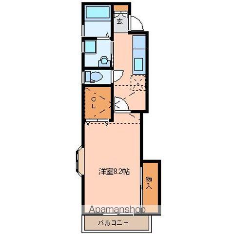 ルピシアS(1K/1階)の間取り写真